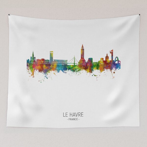 Aperçu de l'œuvre Le Havre France Skyline créée et vendue par ArtPrints.