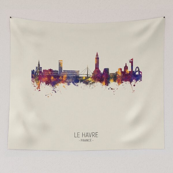 Aperçu de l'œuvre Le Havre France Skyline créée et vendue par ArtPrints.