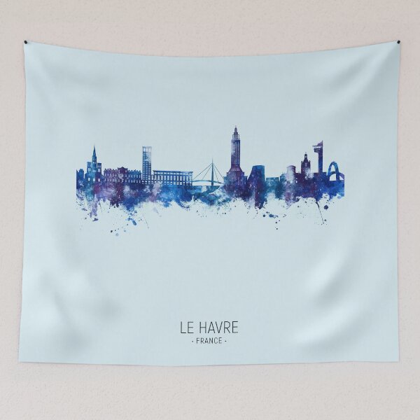 Aperçu de l'œuvre Le Havre France Skyline créée et vendue par ArtPrints.