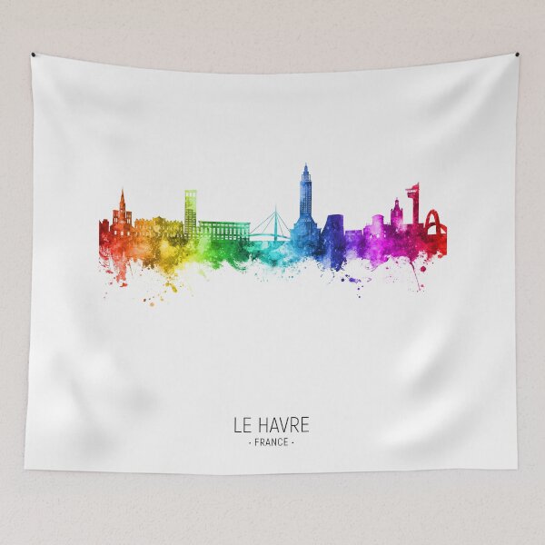 Aperçu de l'œuvre Le Havre France Skyline créée et vendue par ArtPrints.