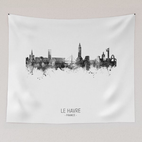 Aperçu de l'œuvre Le Havre France Skyline créée et vendue par ArtPrints.