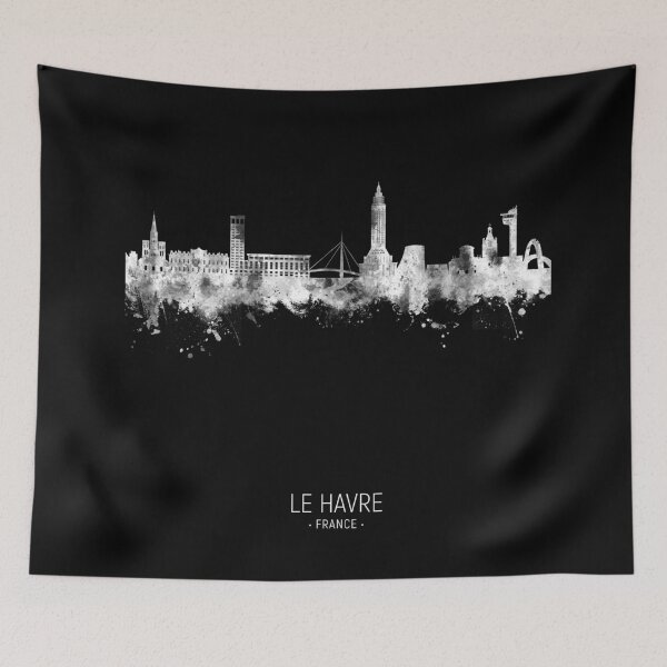 Aperçu de l'œuvre Le Havre France Skyline créée et vendue par ArtPrints.
