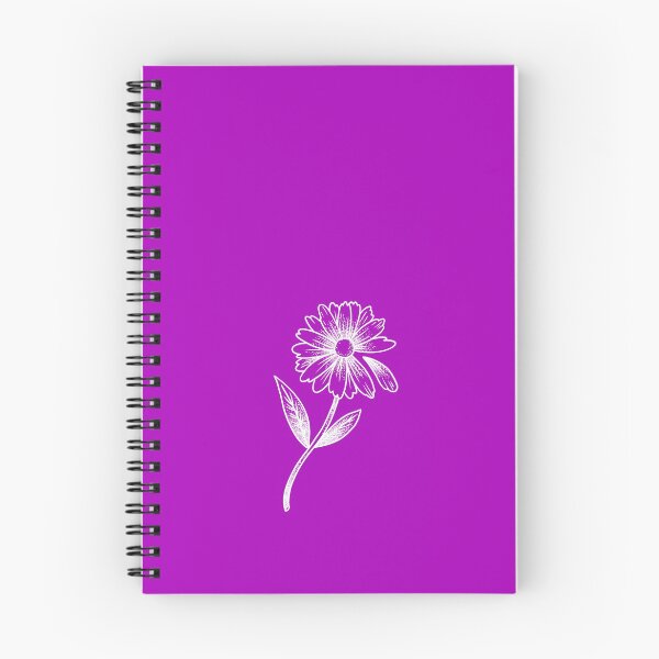 Item preview, White flower spiral notebook designed and sold by 74tshirts.