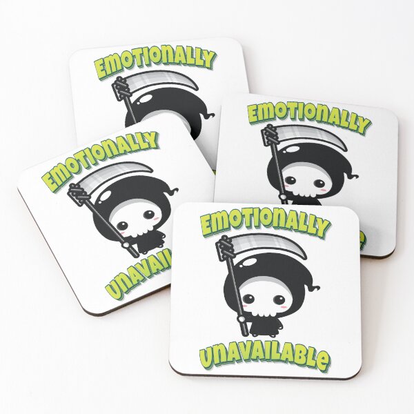 Item preview, Emotionally Unavailable Kawaii Grim Reaper Cartoon designed and sold by FiveNiches.