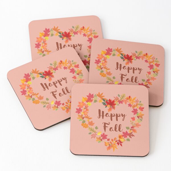 Item preview, Happy fall, Happy autumn, romantic autumnal leaves. designed and sold by WhaleSharkShop.