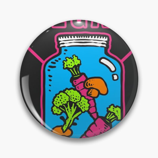 Item preview, Vegetables Inside Jar with Instant Vegan Typography 80s Style Colors designed and sold by Peekonet.