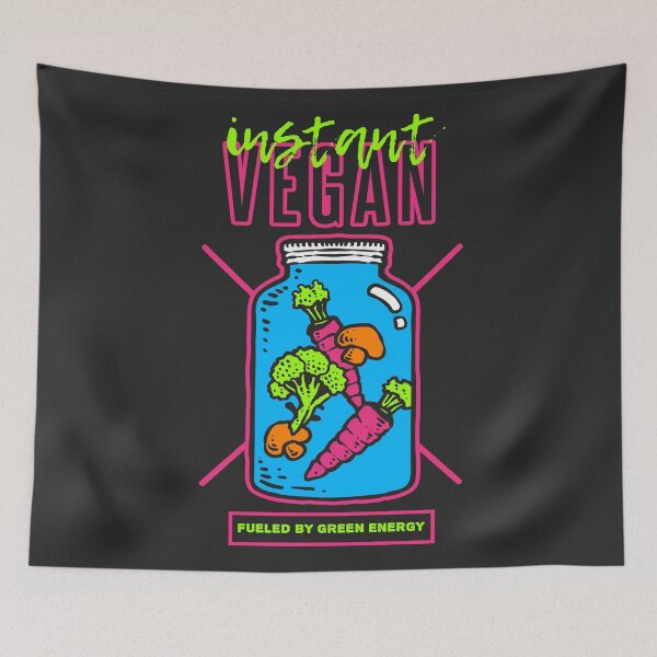 Item preview, Vegetables Inside Jar with Instant Vegan Typography 80s Style Colors designed and sold by Peekonet.