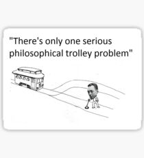 Camus' Trolley Problem Sticker