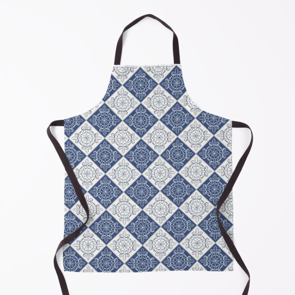 Item preview, Morrocan Tile Pattern - Morrocan Style Seamless Geometric Checkered Pattern ( Blue and White ) designed and sold by ShawnDzign.