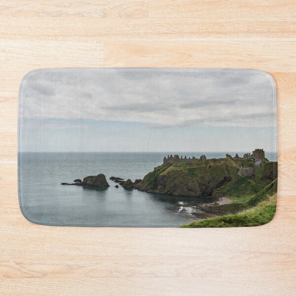 Item preview, Little Red Sailboat Approaching Dunnottar Castle Scotland  designed and sold by Georgia Mizuleva.