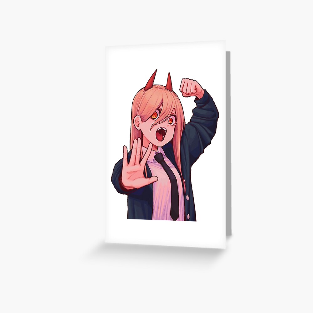 "Power Chainsaw Man" Greeting Card for Sale by Solei5 Redbubble