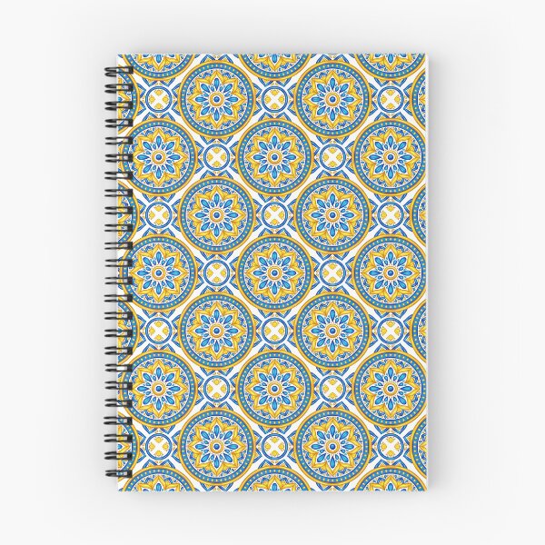Item preview, Morrocan Tile Pattern - Morrocan Style Seamless Geometric Circular Pattern ( Yellow and Blue ) designed and sold by ShawnDzign.