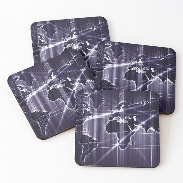 Item preview, Shining Digital World Map - Lavender designed and sold by NexusArts.
