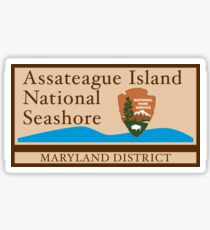 Assateague Island National Seashore sign Sticker