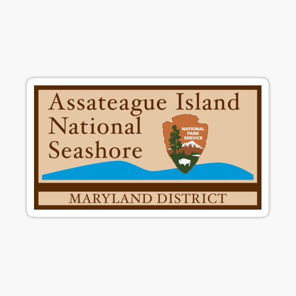 Assateague Island National Seashore sign Sticker