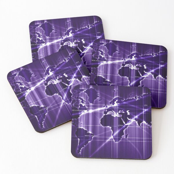 Item preview, Shining Digital World Map - Amethyst designed and sold by NexusArts.