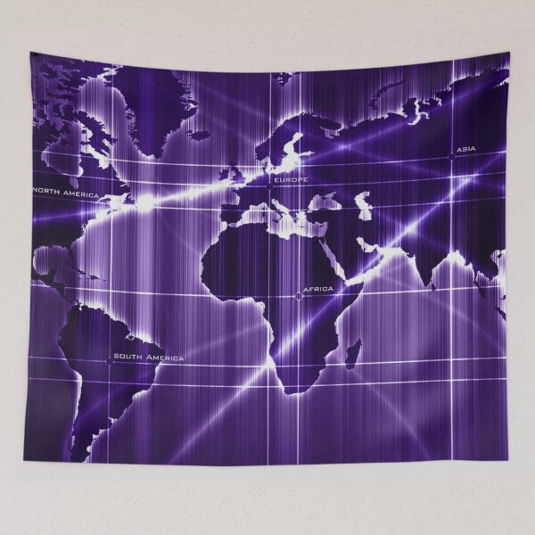 Item preview, Shining Digital World Map - Amethyst designed and sold by NexusArts.