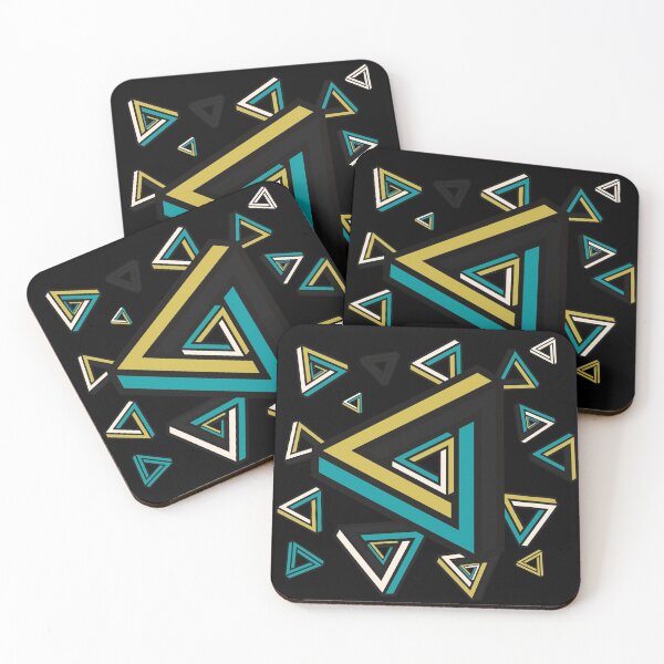 Item preview, Triangle 3D pattern with contemporary cool and warm tone designed and sold by SalxSal.