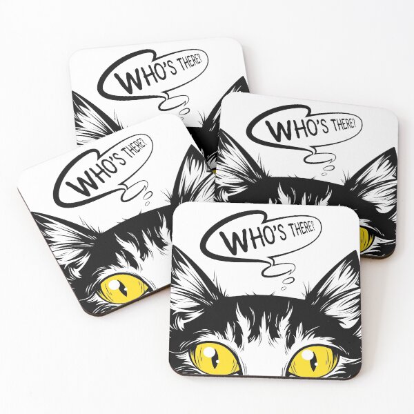 Item preview, Cat looks who's there | meow, a good coffee, adorable, animal lover, at home, baby, beautiful, black, break, breakfast break, brown, busy doing nothing designed and sold by I'm  Redz.