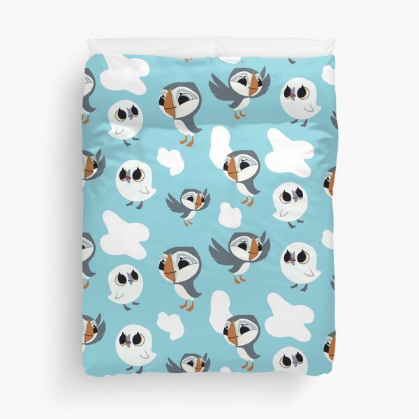 Puffin repeated pattern Duvet Cover