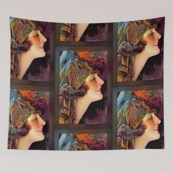 Item preview, Portrait Of Martha Mansfield by Rolf Armstrong Art Nouveau Xzendor7 Old Masters Art Reproductions designed and sold by Xzendor7 Digital Art Creations.