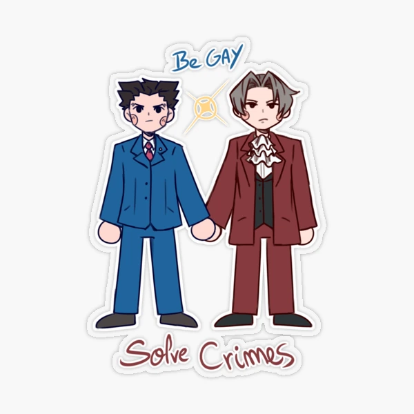 Ace Attorney Investigations Edgeworth Sprite Sticker for Sale by vivianby