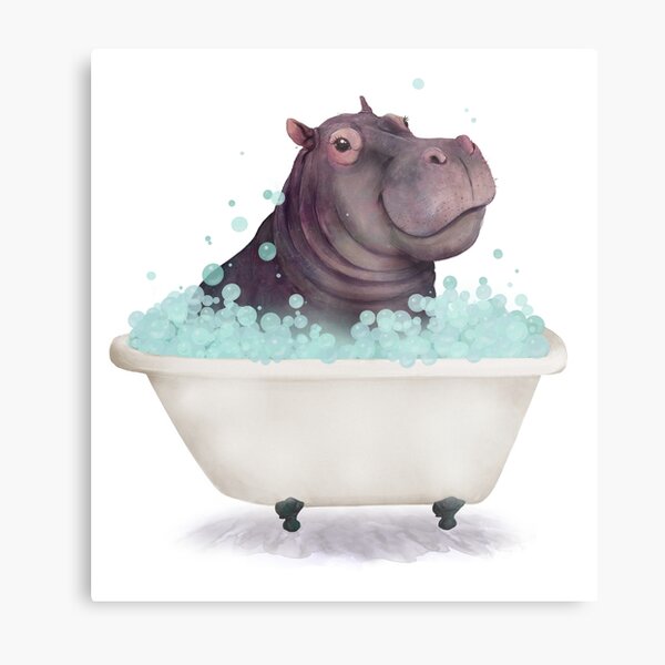 Item preview, Hippo in the Bathtub designed and sold by lauragraves.