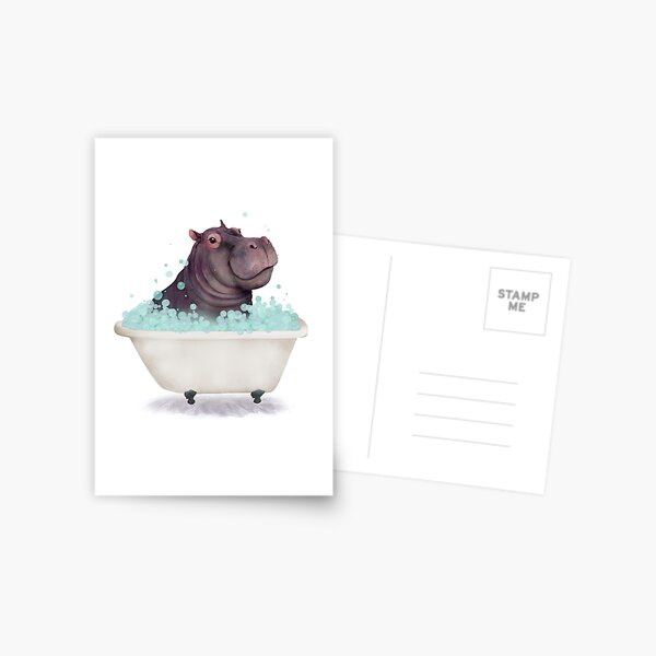 Item preview, Hippo in the Bathtub designed and sold by lauragraves.