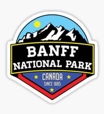 BANFF NATIONAL PARK ALBERTA CANADA Skiing Ski Mountain Mountains Snowboard Boating Hiking Sticker