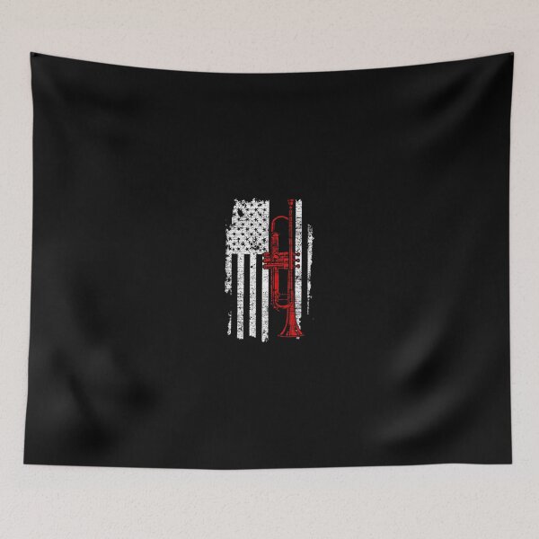 Item preview, Usa Flag Thin Line Jazz Music Gifts Trumpet designed and sold by elviakenni.