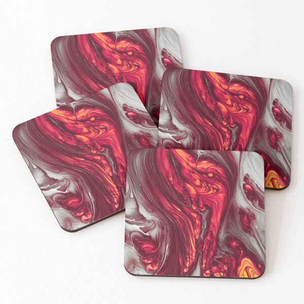 Item preview, Red marble art designed and sold by Catspuss.