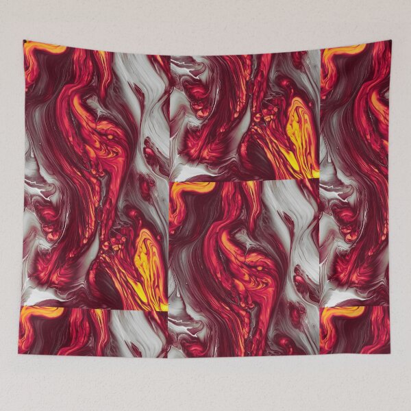 Item preview, Red marble art designed and sold by Catspuss.