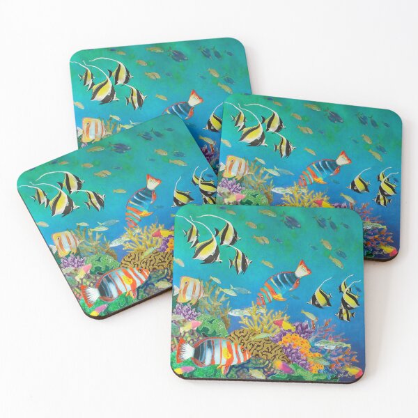Item preview, Harlequin Tuskfish and Moorish Idols designed and sold by Susan-Naomi Smith.