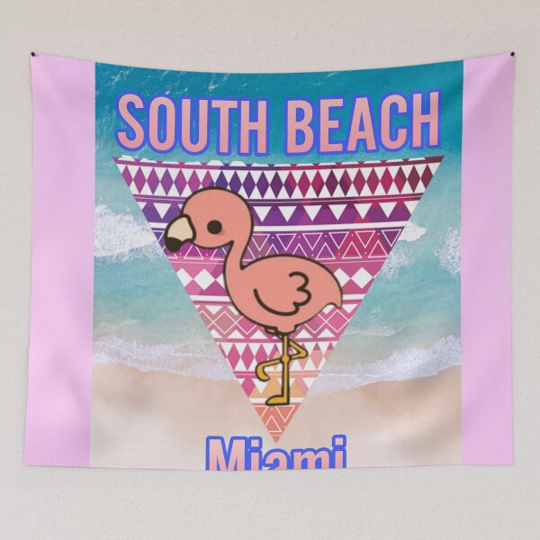 Item preview, South Beach Miami Cute  Flamingo Gift designed and sold by catchyology.