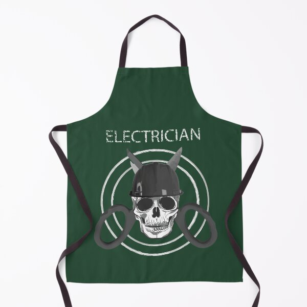 Item preview, electrician tough skull design designed and sold by TradesTees.