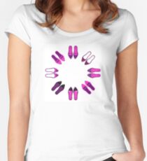 Collection of sexy female shoes Women's Fitted Scoop T-Shirt