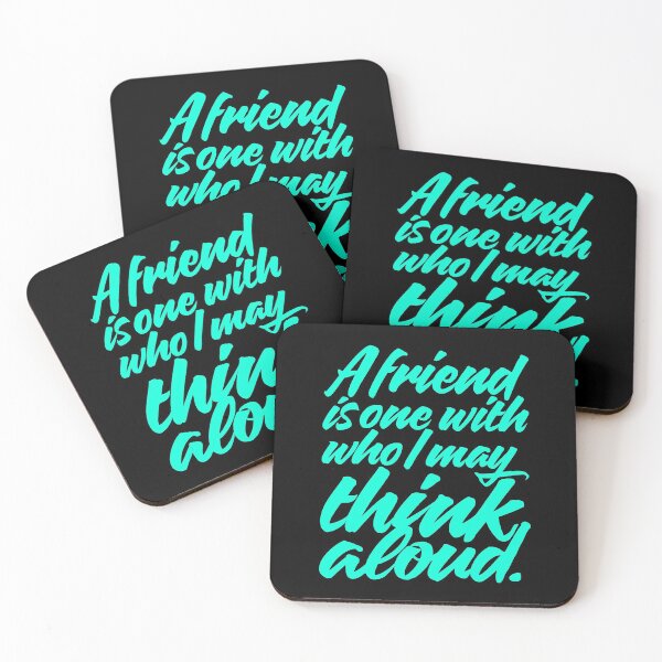 Item preview, A friend is one with who I may think aloud (Quotes Script) v.1 designed and sold by x1brett.