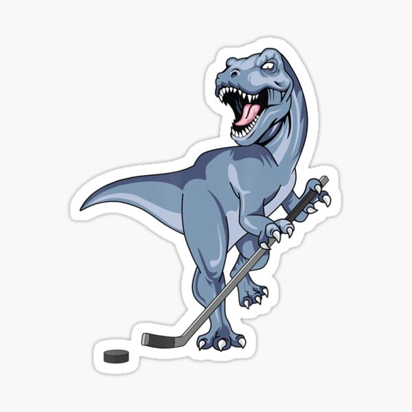 Item preview, Dinosaur Hockey Stick Puck Halloween   T Rex Ice Player Kids designed and sold by DennisAndress.