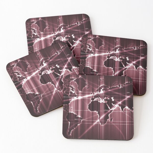 Item preview, Shining Digital World Map - Rose Quarts designed and sold by NexusArts.