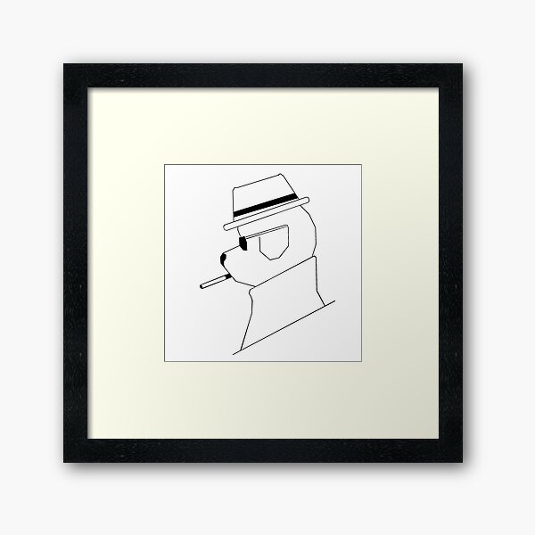 Gangster dog Framed Art Print
