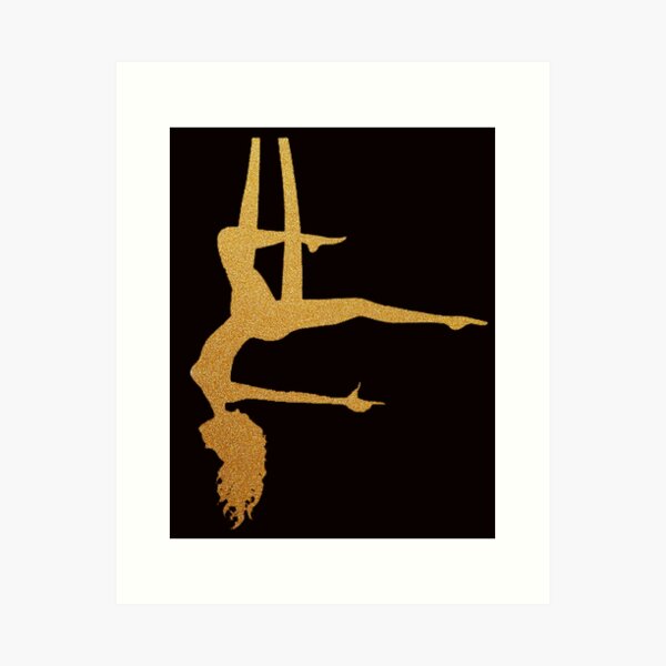 Item preview, Golden Aerialist, Aerial Silk Girl, Aerial Silks,  Aerial Silks, Circus, Funny Lyra designed and sold by Aerial Addicts.