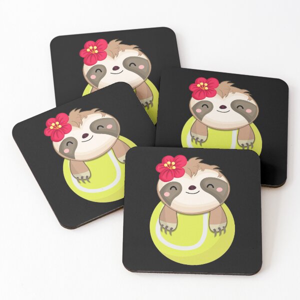 Item preview, Baby Sloth Tennis ball Cute Animal With Flower designed and sold by Space Art.