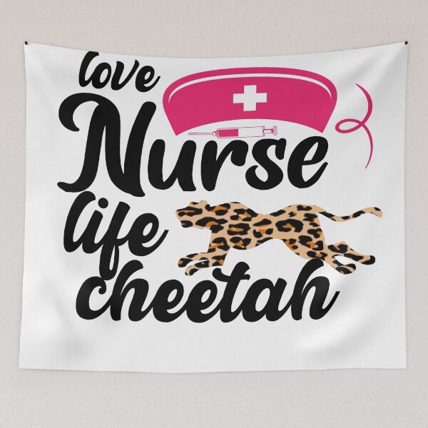 Item preview, love nurse life cheetah funny nurse saying for nurses for mom for sister for friend  designed and sold by mydreamcatcher.