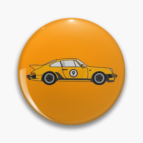 Item preview, Vintage sports car 911/930 (yellow / background yellow / race number) designed and sold by NautilusMare.