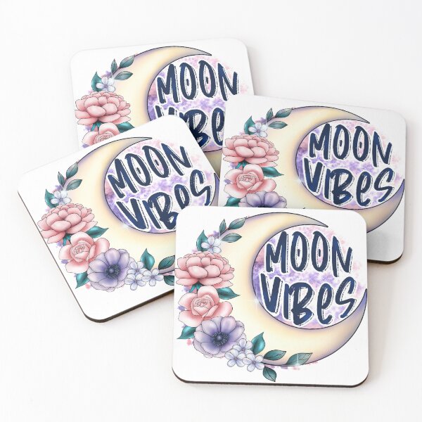 Item preview, Moon vibes floral moon illustration designed and sold by GCarradice.