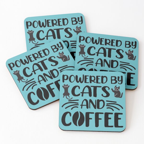 Item preview, Powered by cats and coffee designed and sold by PODapparel.