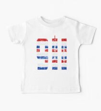 9/11 RED WHITE AND BLUE NEVER FORGET Baby Tee