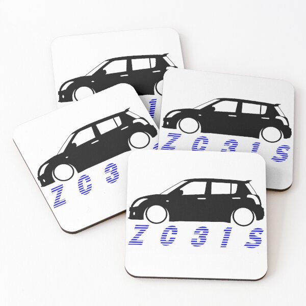 Item preview, Swift Sport ZC31S 5dr Black Silhouette Blue Text designed and sold by ChasingBRoads.