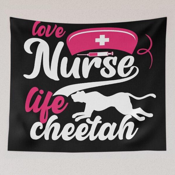 Item preview, love nurse life cheetah funny nurse saying for nurses for mom for sister for friend  designed and sold by mydreamcatcher.