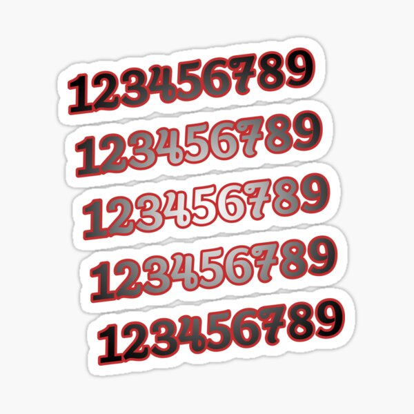 Number System 12356789| 123456789 Sticker